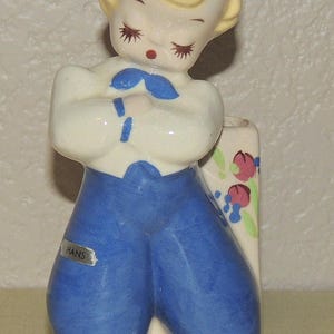 De Lee Vintage California Pottery Dutch Boy Hans Planter Vase