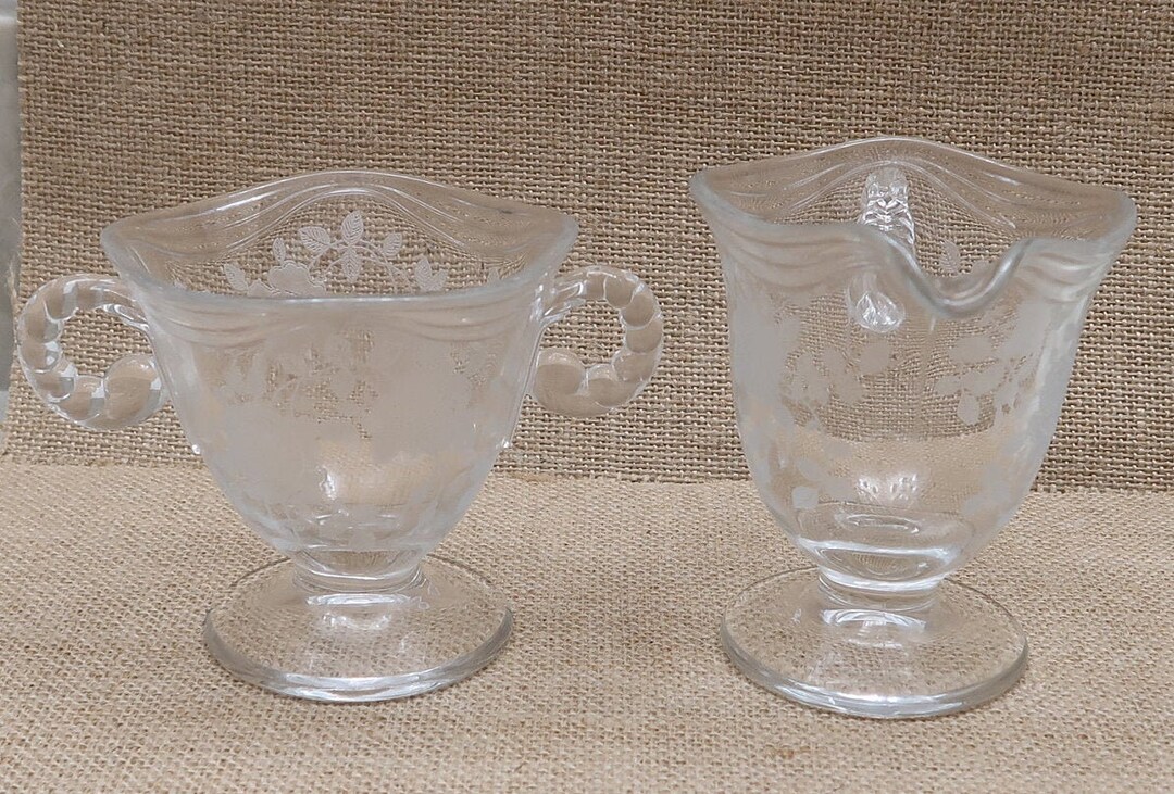 Fostoria willowmere Sugar and Creamer Etsy