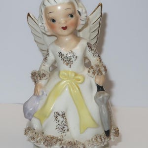 Vintage UCAGCO Japan August Birthday Angel Figurine