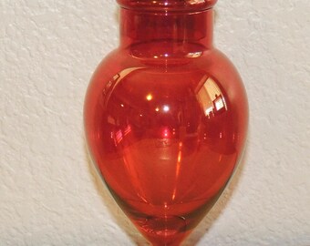 Mid Century Red Footed Candy Jar