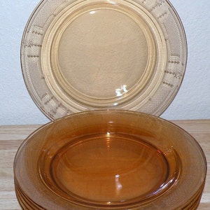 Six Fostoria BEVERLY Salad Plates