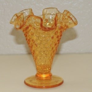 Fenton Mid Century Small Amber Vase