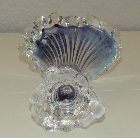 Vtg Art Crystal Glass GRANNA VASE Sweden Scandinavian Modernist