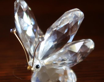 Vintage Daniel Swarovski Paradise Green Crystal BUTTERFLY BROOCH