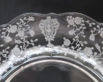 2 Cambridge "Rosepoint" Luncheon Plates 8 inch