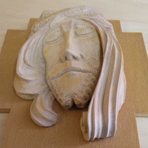 1960s Italian Hand Carved Jesus Face