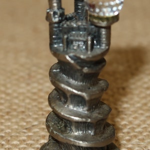 Vtg Pewter &quot;The Enchanted Castle&quot;  Figurine with Crystal by WAPW United Kingdom