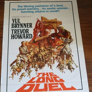 1967 "The Long Duel" protagonizada por Yul Brenner, póster original