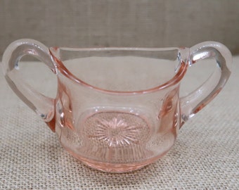 Vintage Pink Individual Open Sugar Bowl