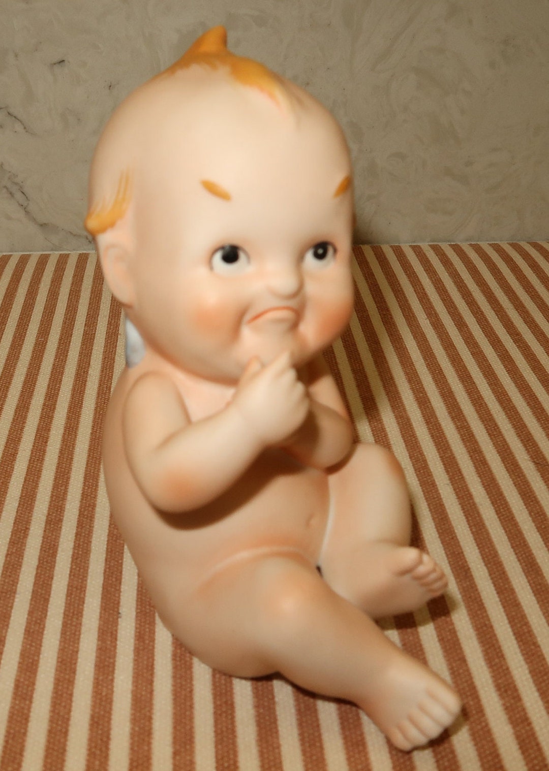 Vtg Lefton Cupie Kewpie Baby Figurine With Blue Wings Made in Japan Etsy