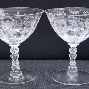 2 Fostoria CHINTZ 4 1/2 inch Low Sherbets