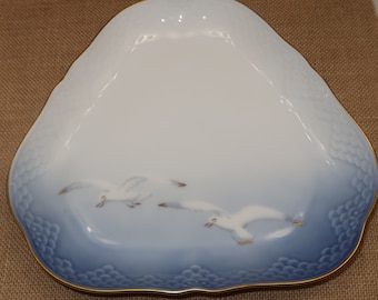 Vtg B&G Denmark Porcelain Seagull Low Bowl