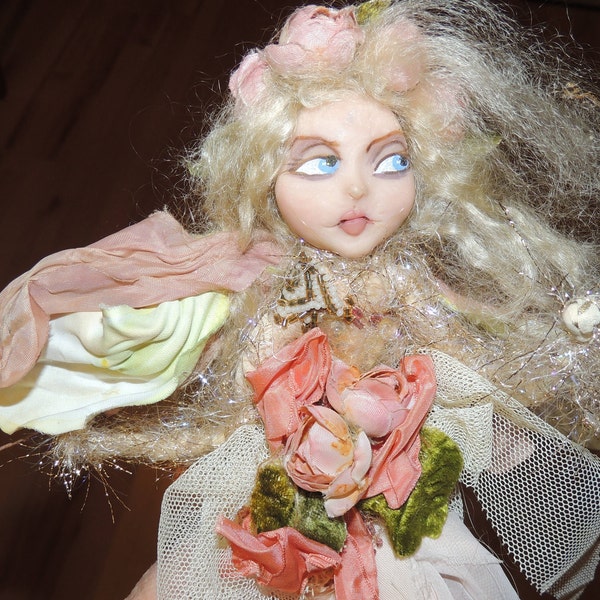 One of a Kind FAIRY with Vintage and Antique Materials