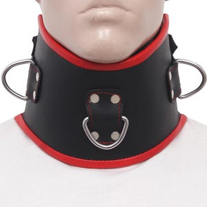 Leather Custom Posture Collar, Leather Choker, Custom Made Collar Padded Leather Collar Handmade Gifts for Her 13 colors (Mature)
