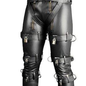 Leather Gay Pant And Chaps | Leather Pants for Men | Men Trousers | Gay Pant Uniform Biker Pants | Party Pants | Gifts for Him