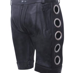 Mens Genuine Cowhide Leather SHORTS - Men&#39;s Leather Shorts - Summer Shorts - Gift for Him - Casual Shorts - Handmade Real Leather Shorts