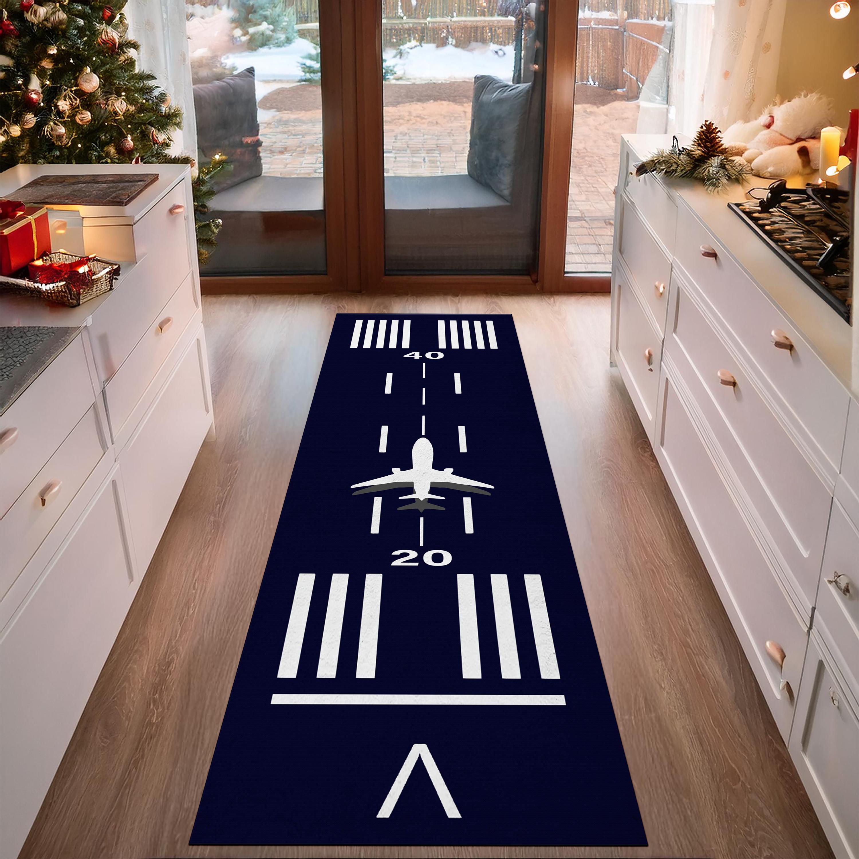 Airport Runway Runner Rug, Play Mat for Kids, Track Rug, Aircraft Rug ...