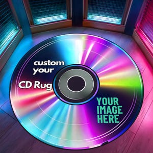 Video Game Rug, CD Record, Gaming Rug, Video Game Disk Rug, Boys Room Rug, Gaming Room Rug, Gamer Gift, Gaming Decor, Customized Rug