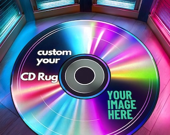 Video Game Rug, CD Record, Gaming Rug, Video Game Disk Rug, Boys Room Rug, Gaming Room Rug, Gamer Gift, Gaming Decor, Customized Rug