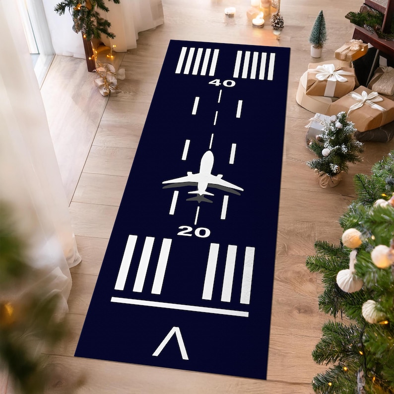 Airplan Rug Airport Runway Runner Rug, Play Mat for Kids, Track Rug, Aircraft Rug ...