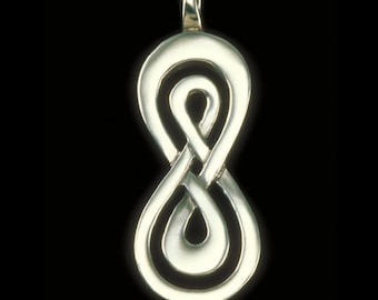 Eternity Pendant / Necklace,  Infinity Pendant, Silver Symbolic Jewelry, Wedding Knot, Marriage Symbol - Sacred Symbols