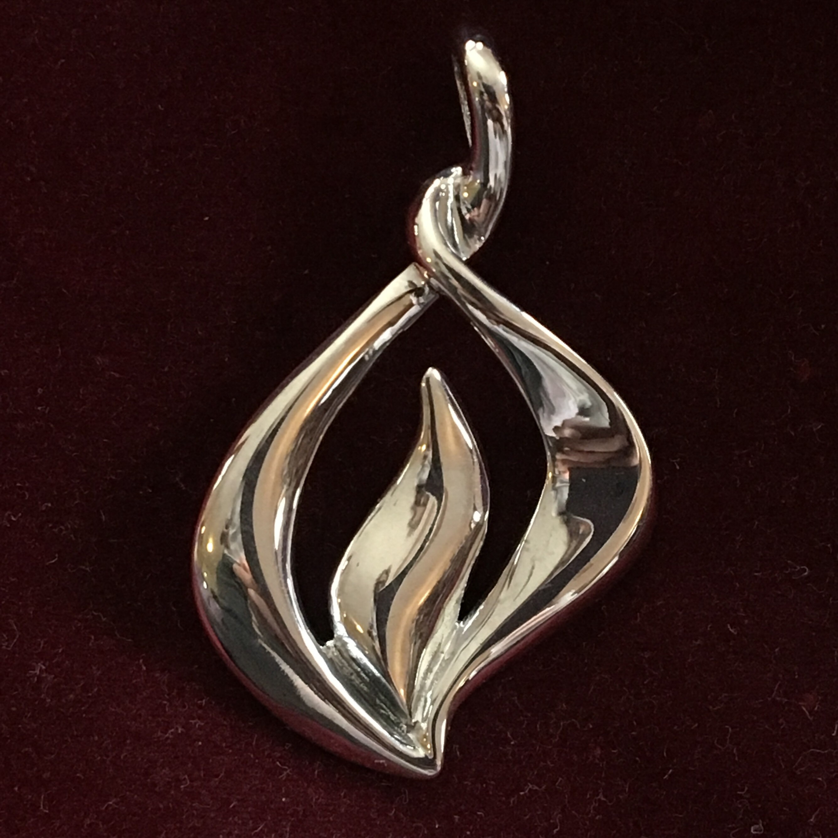 Flame Pendant / Necklace Flame Symbol Fire Fuego Sacred Etsy