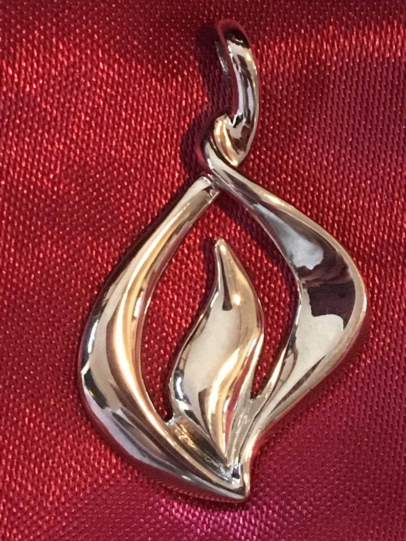 Flame Pendant / Necklace Flame Symbol Fire Fuego Sacred Etsy