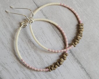 Ivory and Rose Hoops