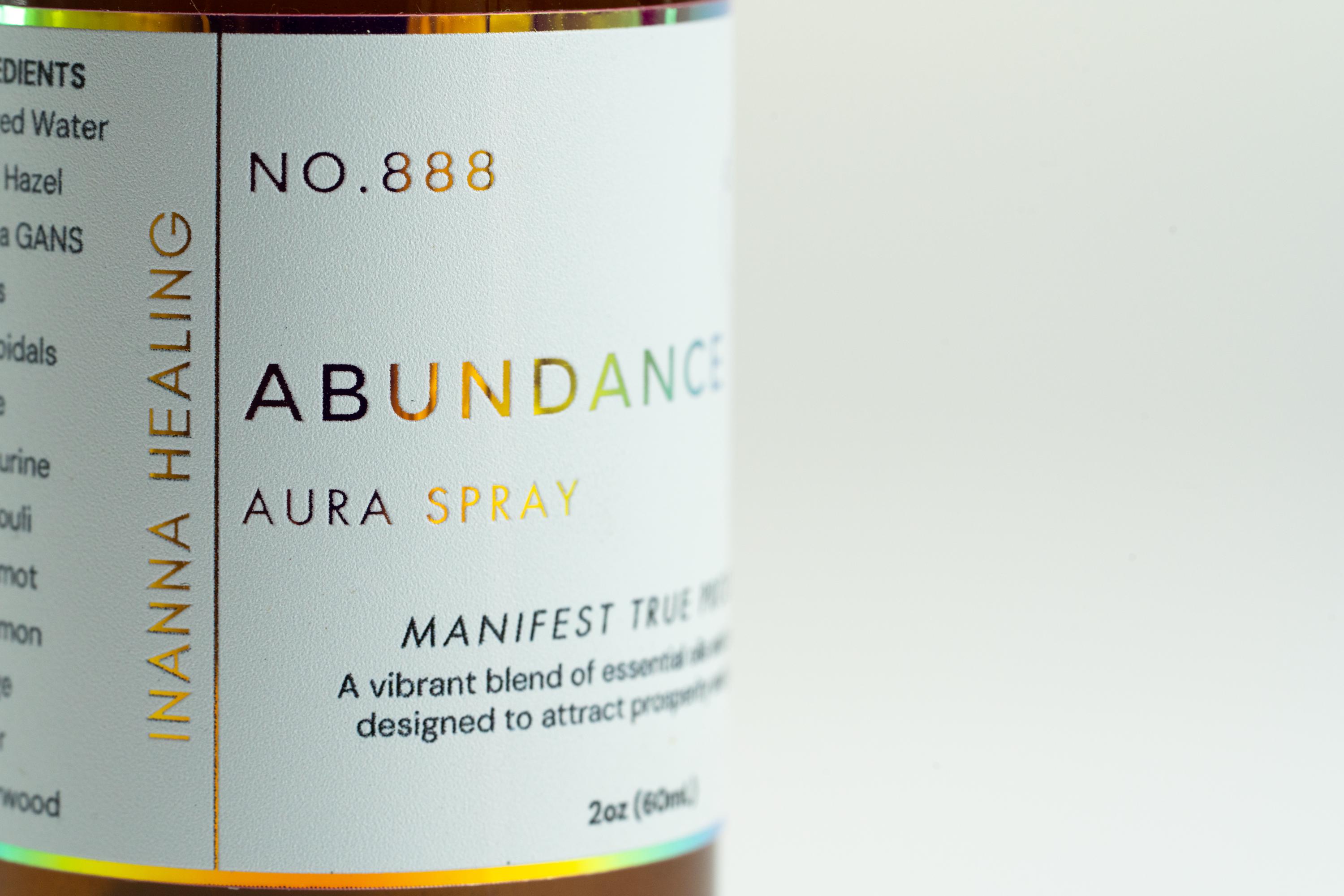 Abundance Aura Spray | Manifest Wealth & Balance | Essential Oils, Charged Crystals for Prosperity