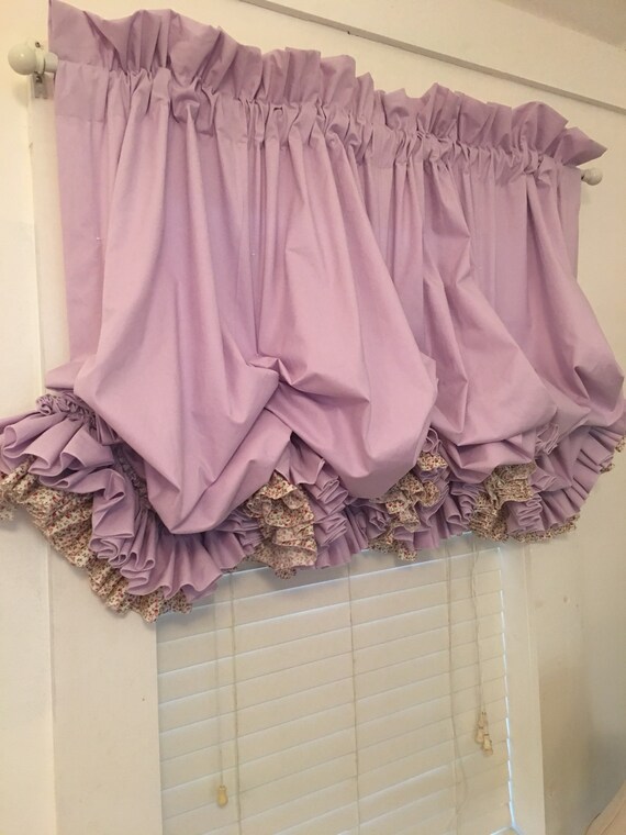 Lavender Orchid Double Ruffle Balloon Curtain Etsy