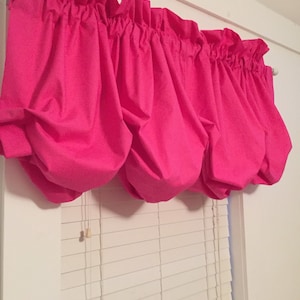 Lined Balloon Valance With No Ruffle and Color Choices - Etsy