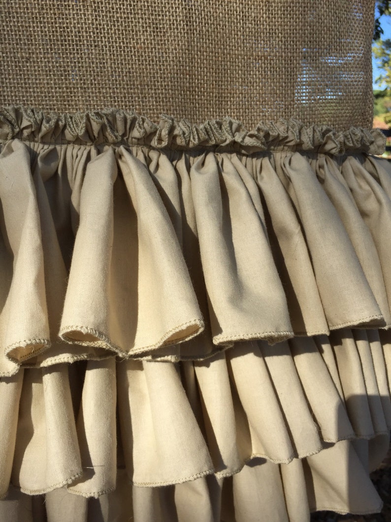 Burlap Table Runner With 3 Tea Dyed Muslin or Unbleached Etsy