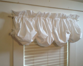 White  or Off White Balloon Valance With No Ruffle