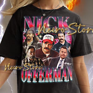 NICK OFFERMAN Shirt - Nick Offerman Retro Tees, Nick Offerman Bootleg Tshirt, Parks and Recreation Star Sweatshirt