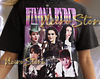 WINONA RYDER Shirt - Winona Ryder Retro Tees, Winona Ryder Bootleg Tshirt, Winona Ryder Vintage 90s, Hollywood Icon Sweatshirt