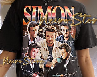 Simon Baker Bootleg Shirt, Simon Baker Retro Tees, Golden Smile Energy, Aussie Charm, Simon Baker Vintage Sweater