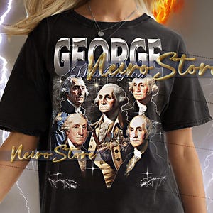 GEORGE WASHINGTON Shirt, Vintage George Washington Tee, Retro 90s Bootleg T-Shirt, Founding Father Sweatshirt, History Hoodie, USA Tee