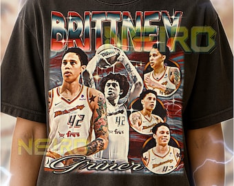 Brittney Griner Bootleg-shirt, vintage Athlete WNBA Star Performer-T-shirt, T-shirt jaren 90 retro throwback, trui Brittney Griner