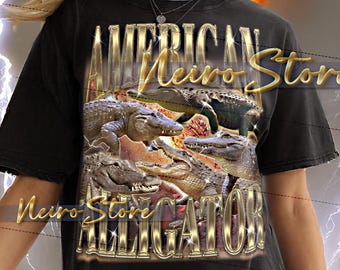 American Alligator Bootleg Tshirt, American Alligator Vintage 90s, American Alligator Retro Tee Sweatshirt, Wildlife, Nature, Reptile Lover