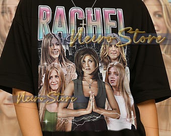 RACHEL GREEN Bootleg Shirt, Rachel Green Retro Tees, 90s Style T-Shirt, Iconic Fashion Longsleeve, Green Vintage Sweater