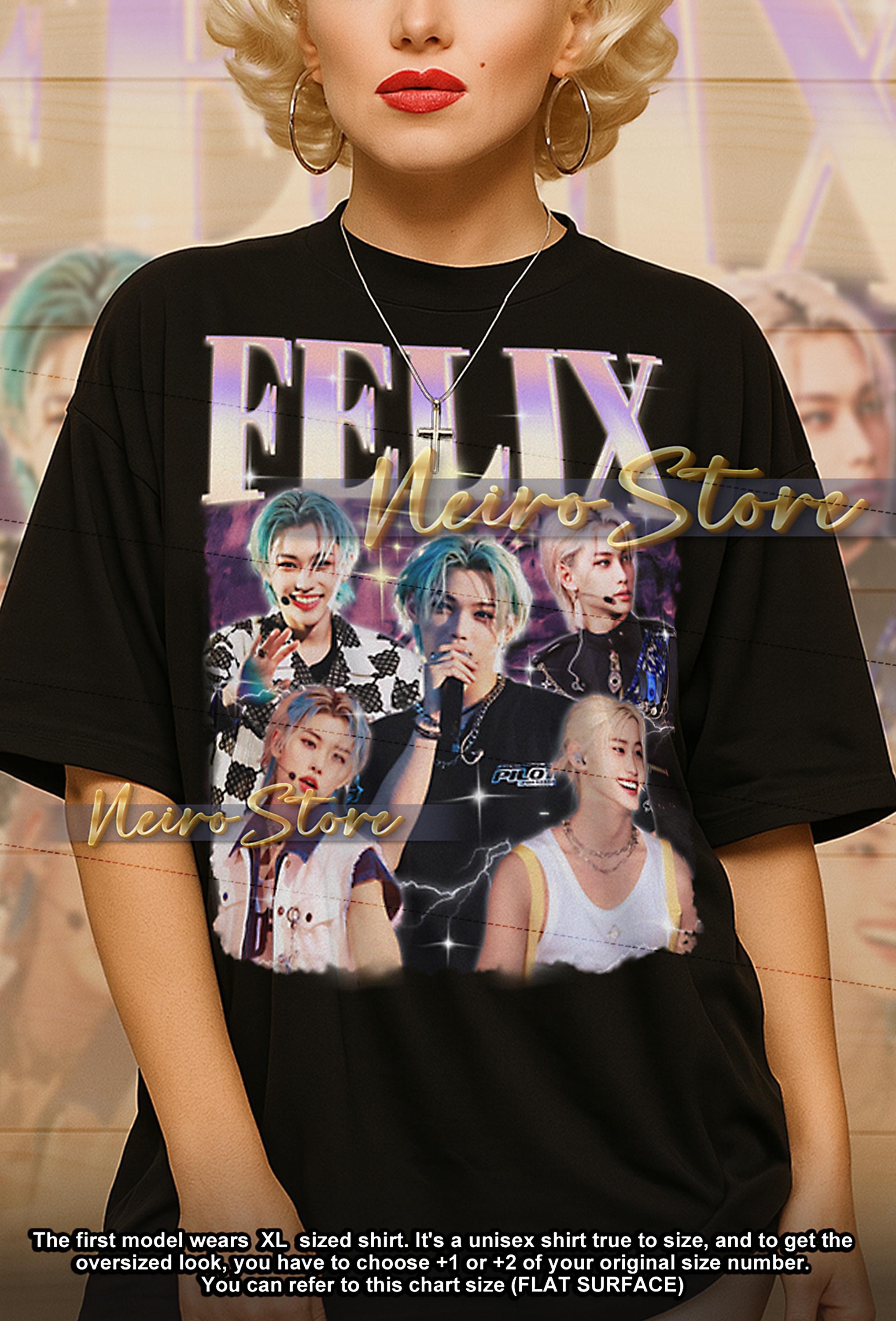 FELIX STRAYKIDS Bootleg Shirt, Felix Straykids Retro Tees, Dual