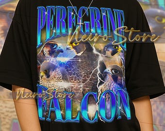 PEREGRINE FALCON Bootleg Shirt, Peregrine Falcon Retro Tees, Sky Predator T-Shirt, Speed Wing Longsleeve, Falcon Vintage Sweater