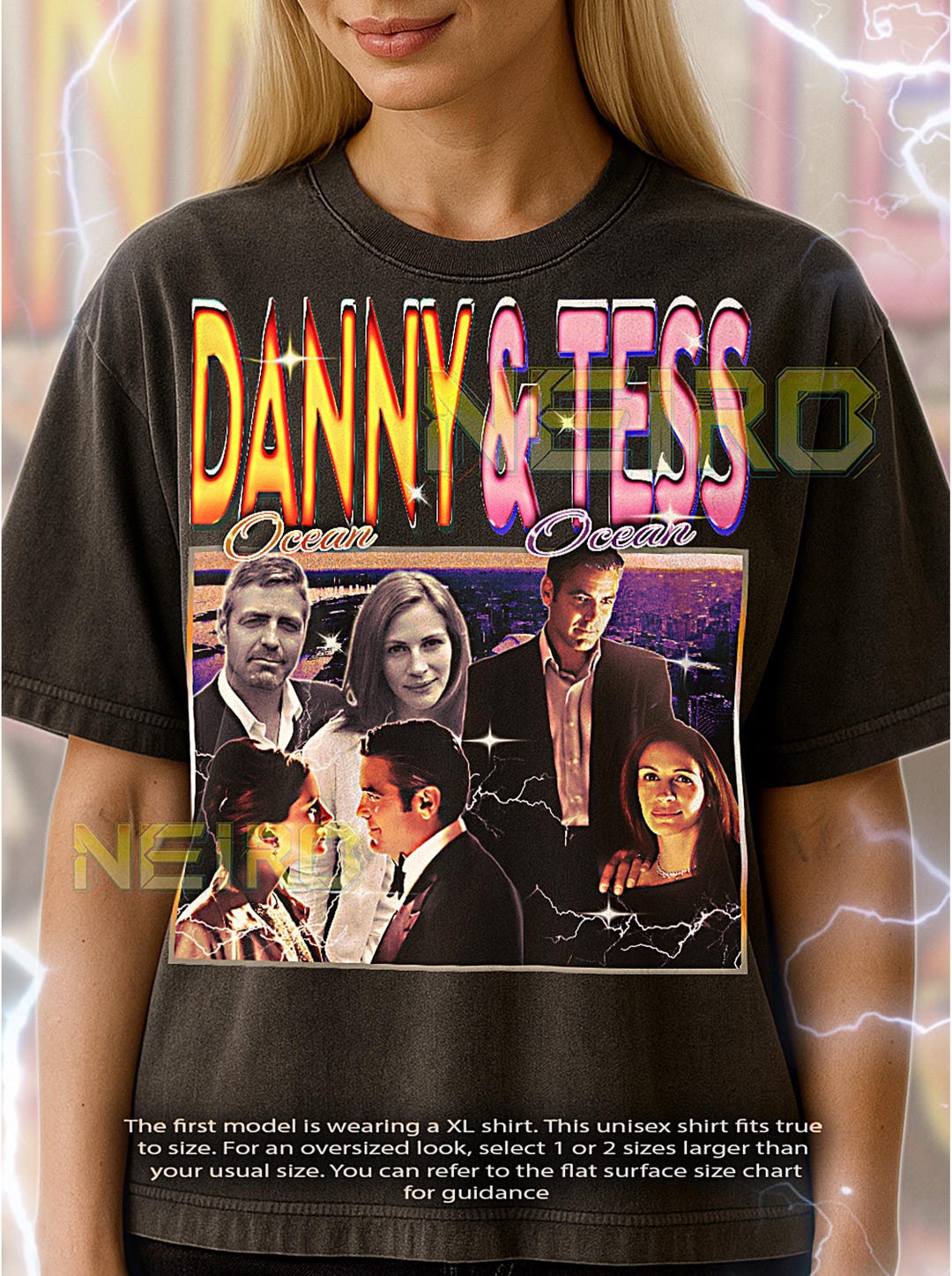 Danny Ocean Tess Ocean Bootleg Shirt, Vintage Crime Couple Tee