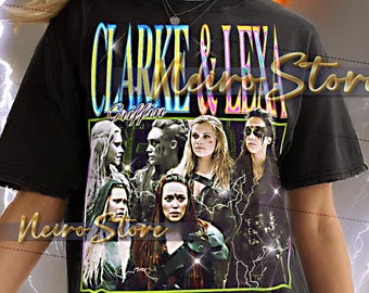 Clarke Griffin & Lexa Shirt, Clarke Griffin Vintage Shirt, Clarke Griffin Retro Tshirt, Clarke Bootleg Tee, Lexa Shirt