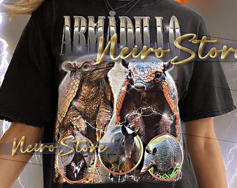 ARMADILLO Shirt, Gürteltier Tier Vintage Shirt, Gürteltier Retro Tshirt, Gürteltier Bootleg T-Shirt, süßes Gürteltier T-Shirt