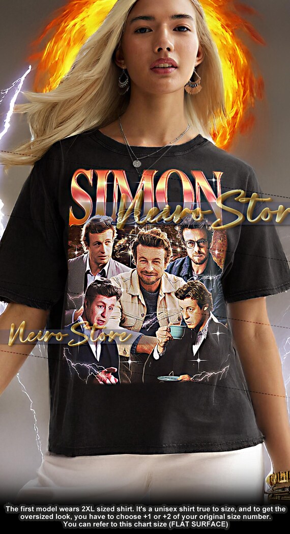 Camisa pirata de Simon Baker, camisetas retro de Simon Baker