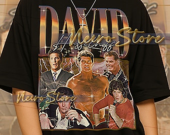 DAVID HASSELHOFF Bootleg Shirt, David Hasselhoff Retro Tees, Iconic Cool T-Shirt, Sunglass Hero Longsleeve, David Hasselhoff Vintage Sweater