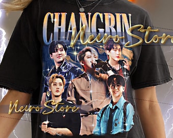 CHANGBIN Shirt - Changbin Retro Tees, Changbin Bootleg Tshirt, Changbin Vintage 90s, Stray Kids Music Sweatshirt