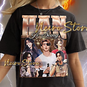 HAN JI SUNG Shirt - Han Ji Sung Retro Tees, Han Ji Sung Bootleg Tshirt, Han Ji Sung Vintage 90s, Stray Kids K-Pop Star Sweatshirt
