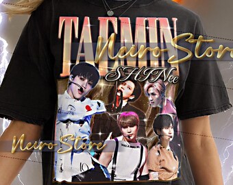 TAEMIN SHINee シャツ - Taemin SHINee レトロTシャツ、Taemin SHINee